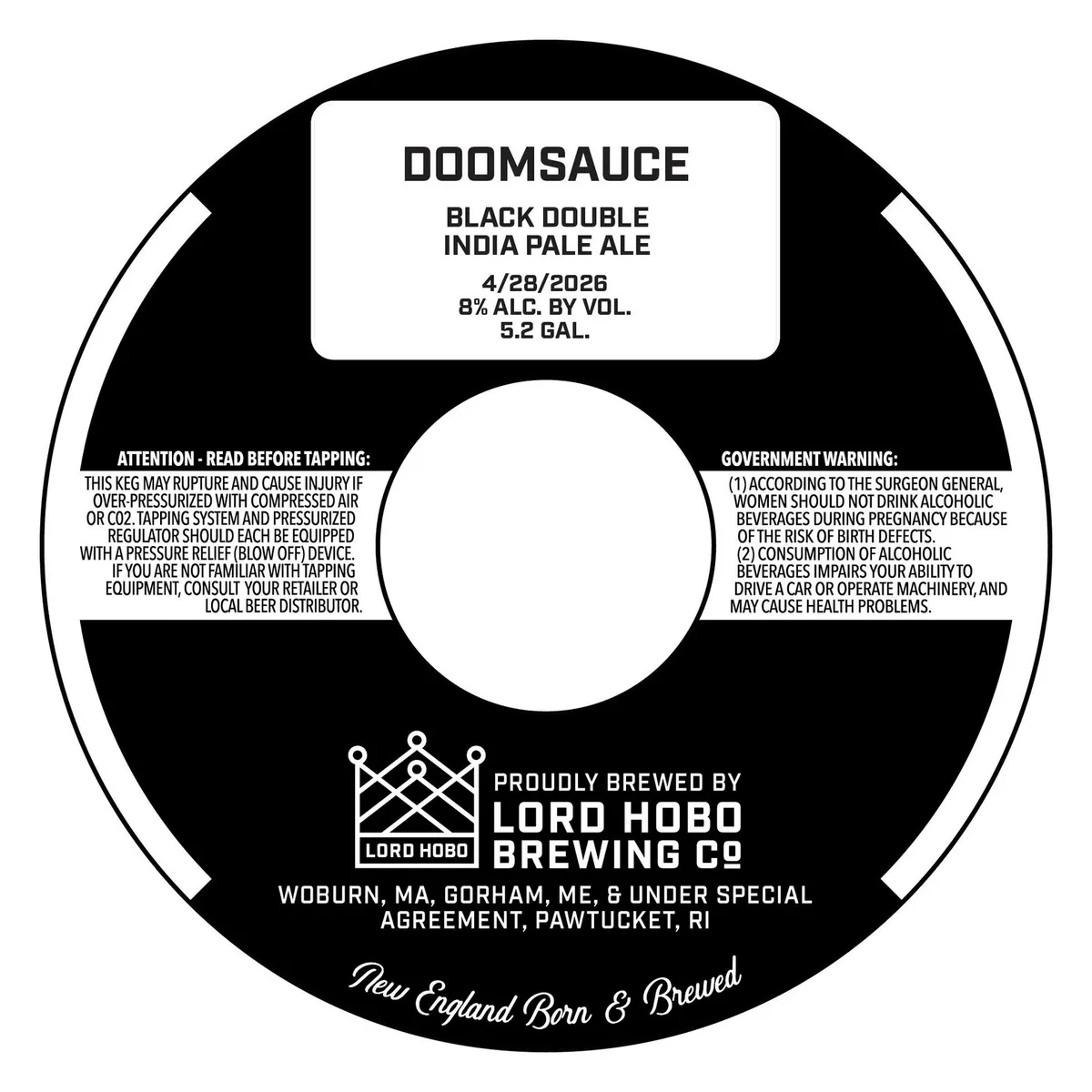 Doomsauce — full label as filed with TTB