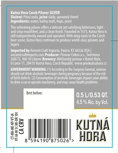 Czech Pilsner Silver label