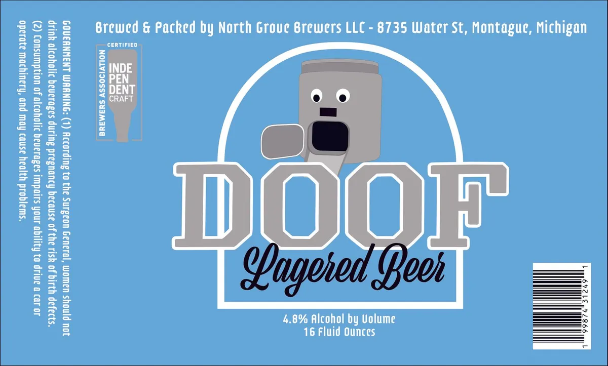 Doof Lagered Beer — full label as filed with TTB