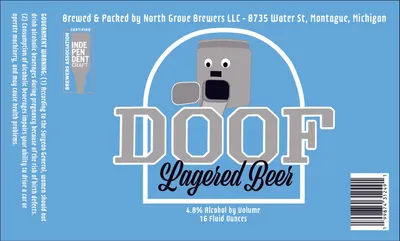 Doof Lagered Beer label