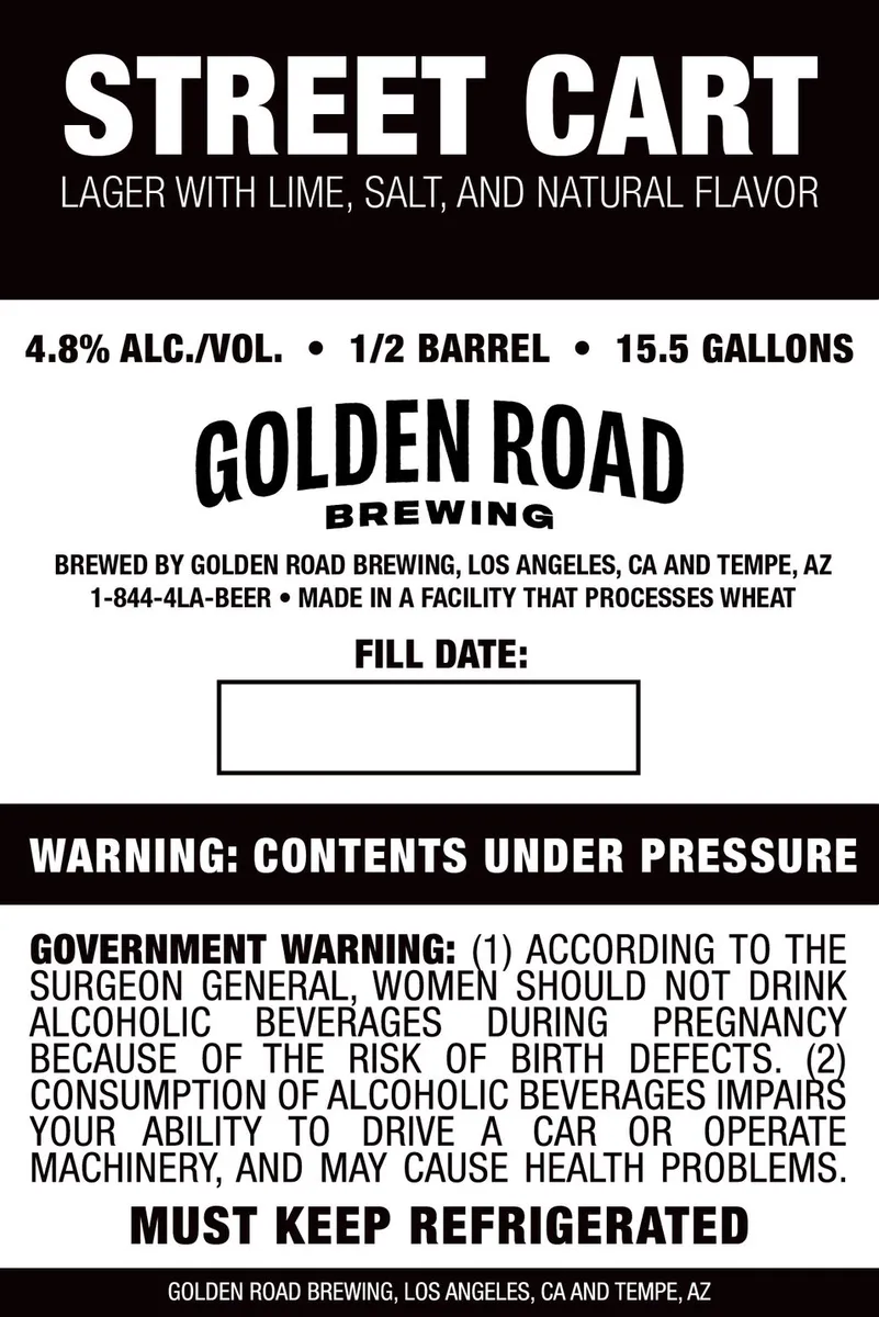 Street Cart — full label as filed with TTB