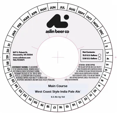 Main Course label