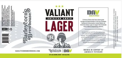 Valiant American Amber Lager label