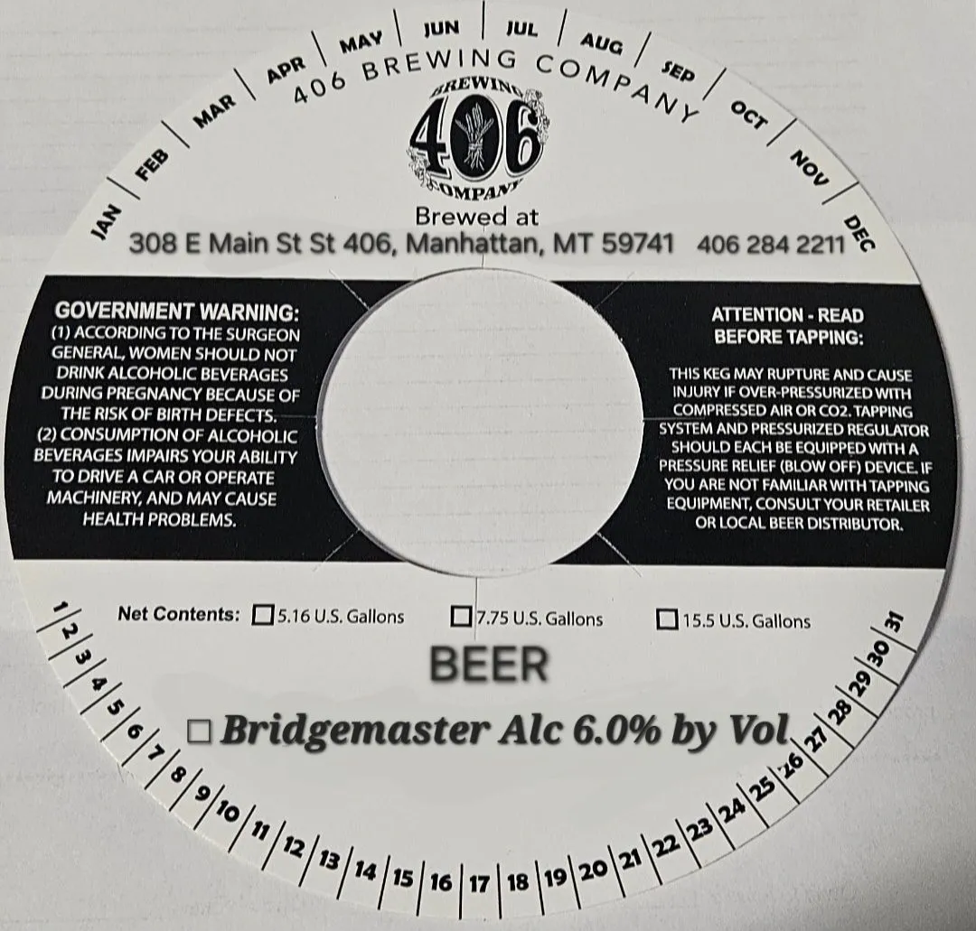 Bridgemaster — full label as filed with TTB