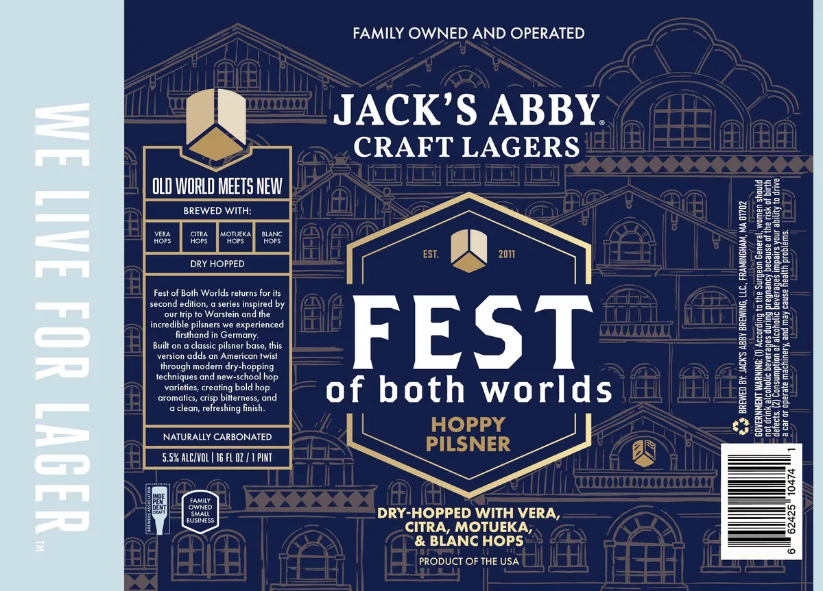 Fest of Both Worlds Hoppy Pilsner — full label as filed with TTB