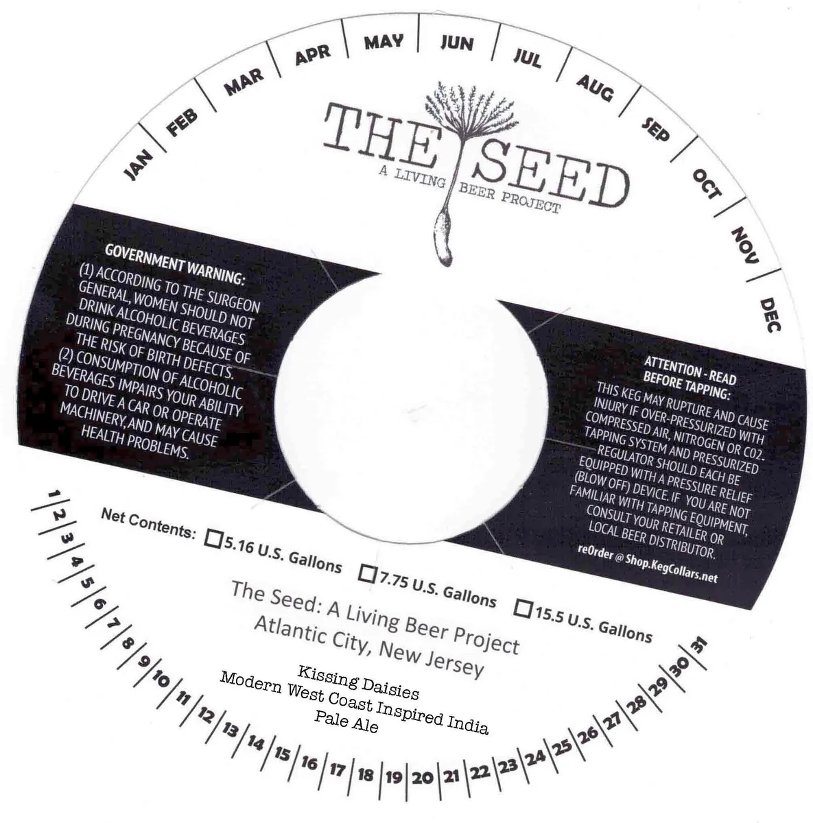 Kissing Daisies — full label as filed with TTB