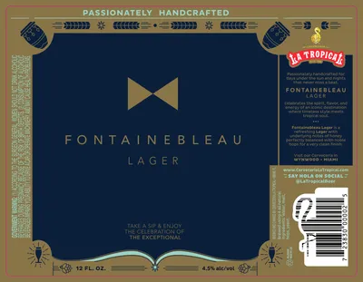 Fontainebleau Lager label
