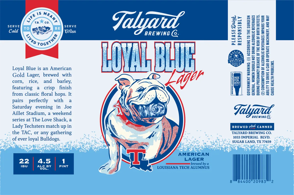 Loyal Blue Lager — full label as filed with TTB