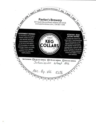 Submission Wheat Ale label