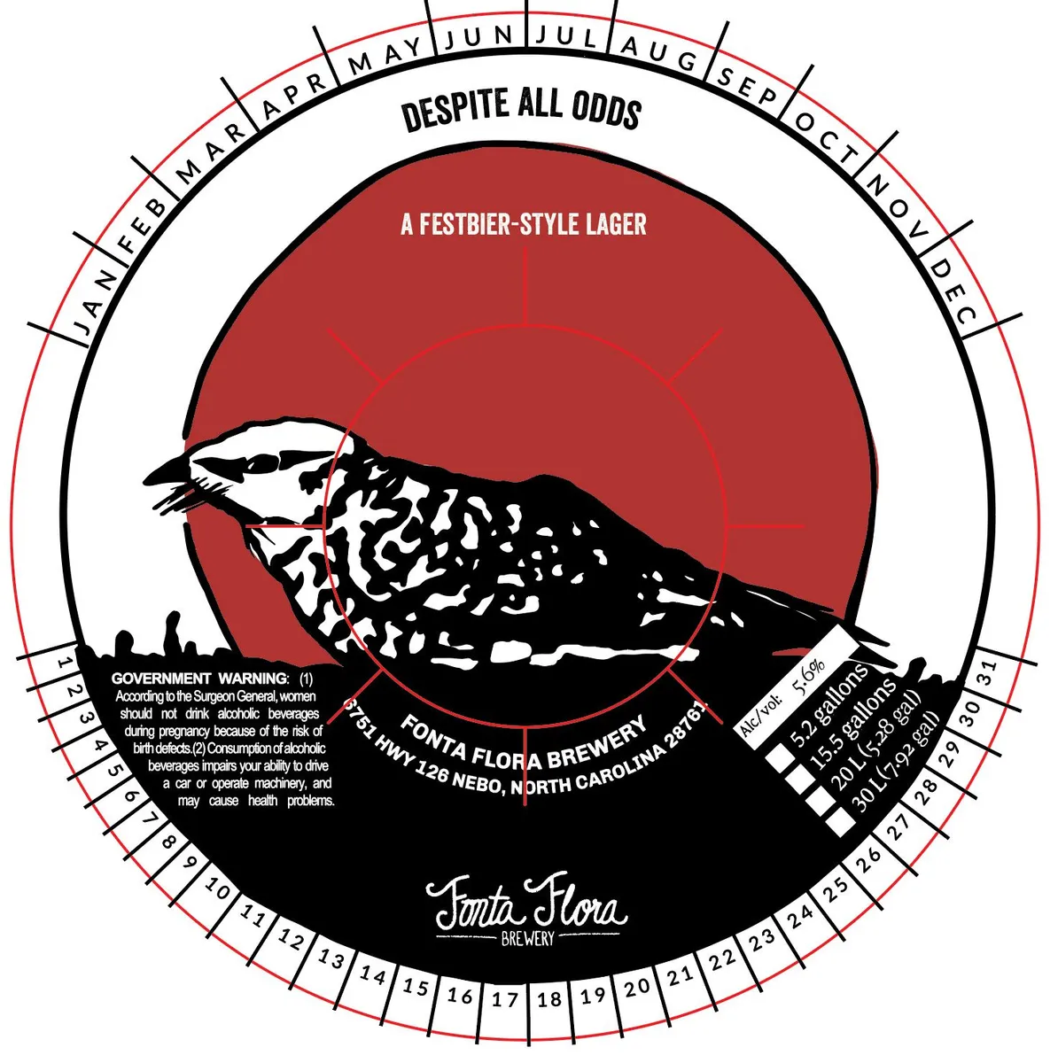 Despite All Odds — full label as filed with TTB