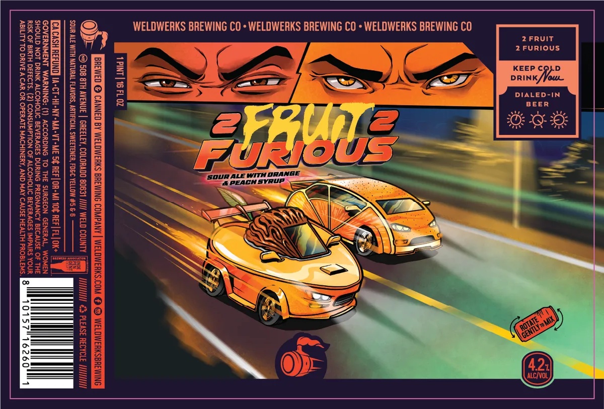 2 Fruit 2 Furious — full label as filed with TTB