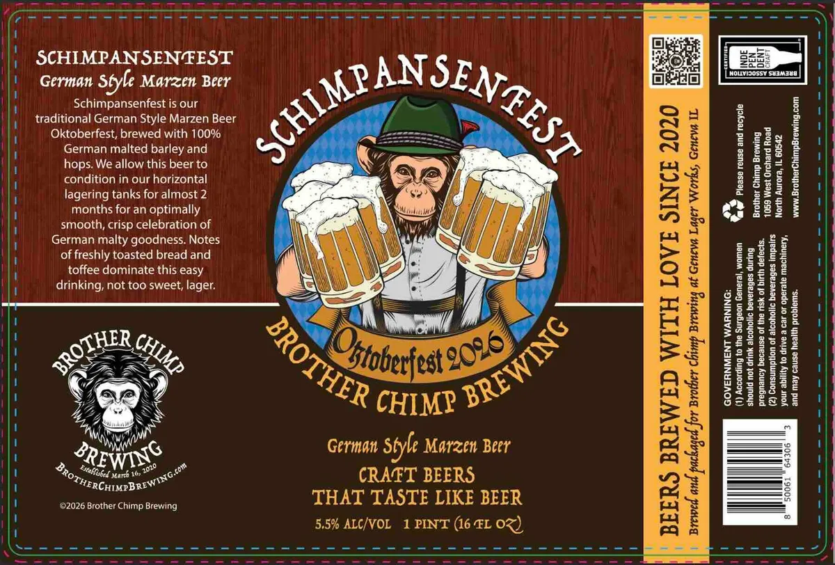 Schimpansenfest — full label as filed with TTB