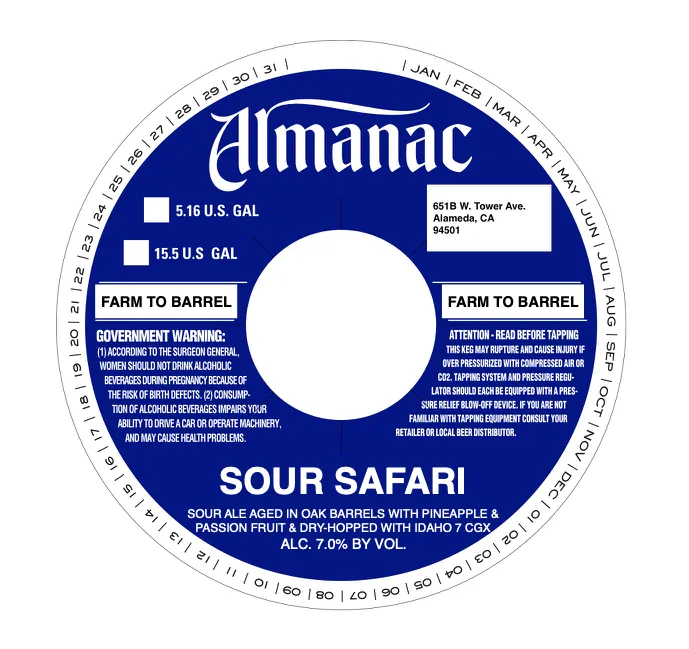Sour Safari — full label as filed with TTB
