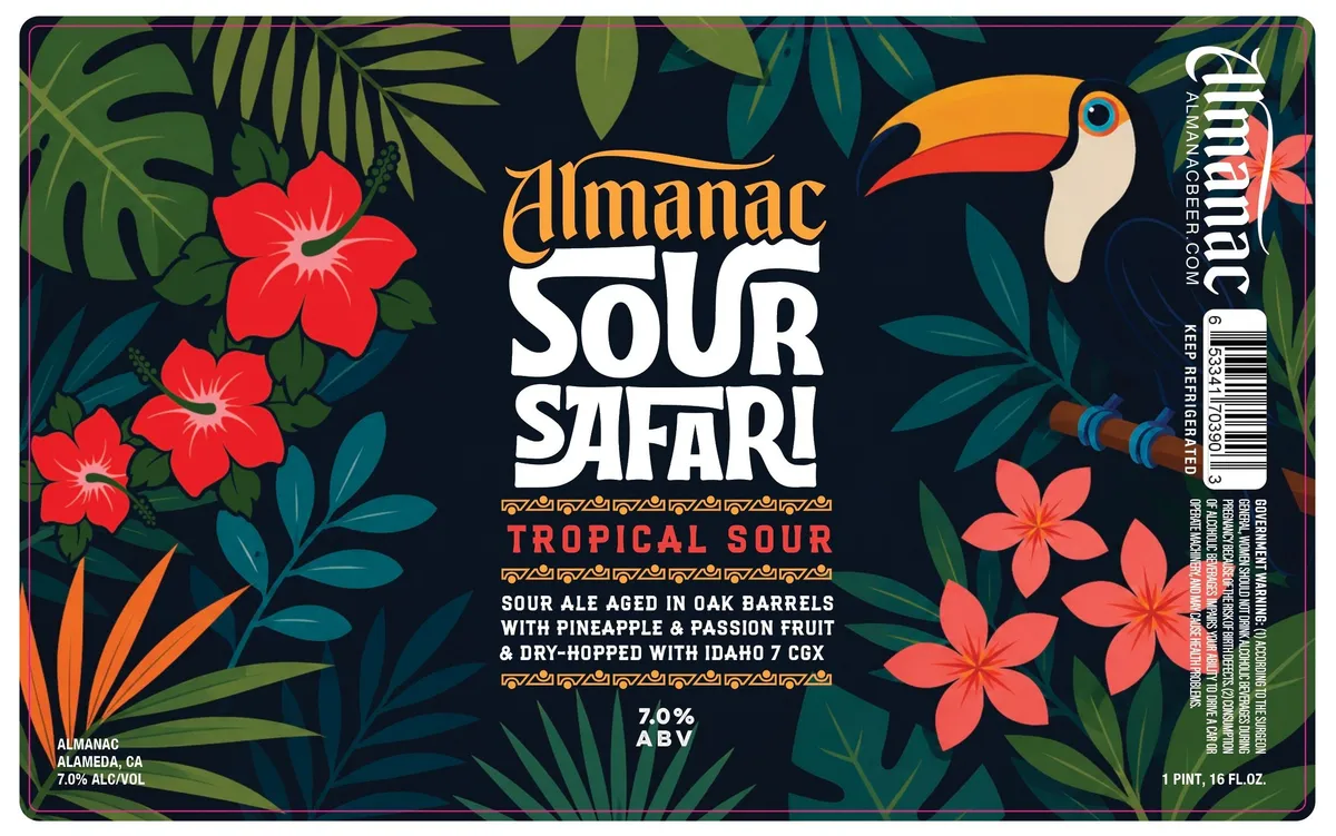 Sour Safari Tropical Sour — full label as filed with TTB