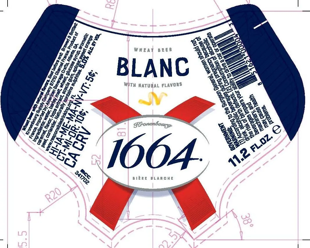 1664 Blanc — full label as filed with TTB