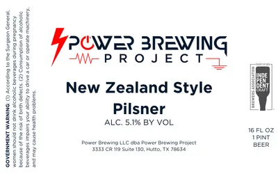 New Zealand Style Pilsner label