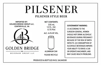 Golden Bridge Pilsener label