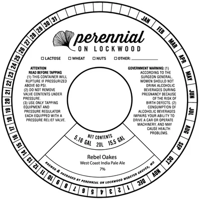 Rebel Oakes West Coast India Pale Ale label
