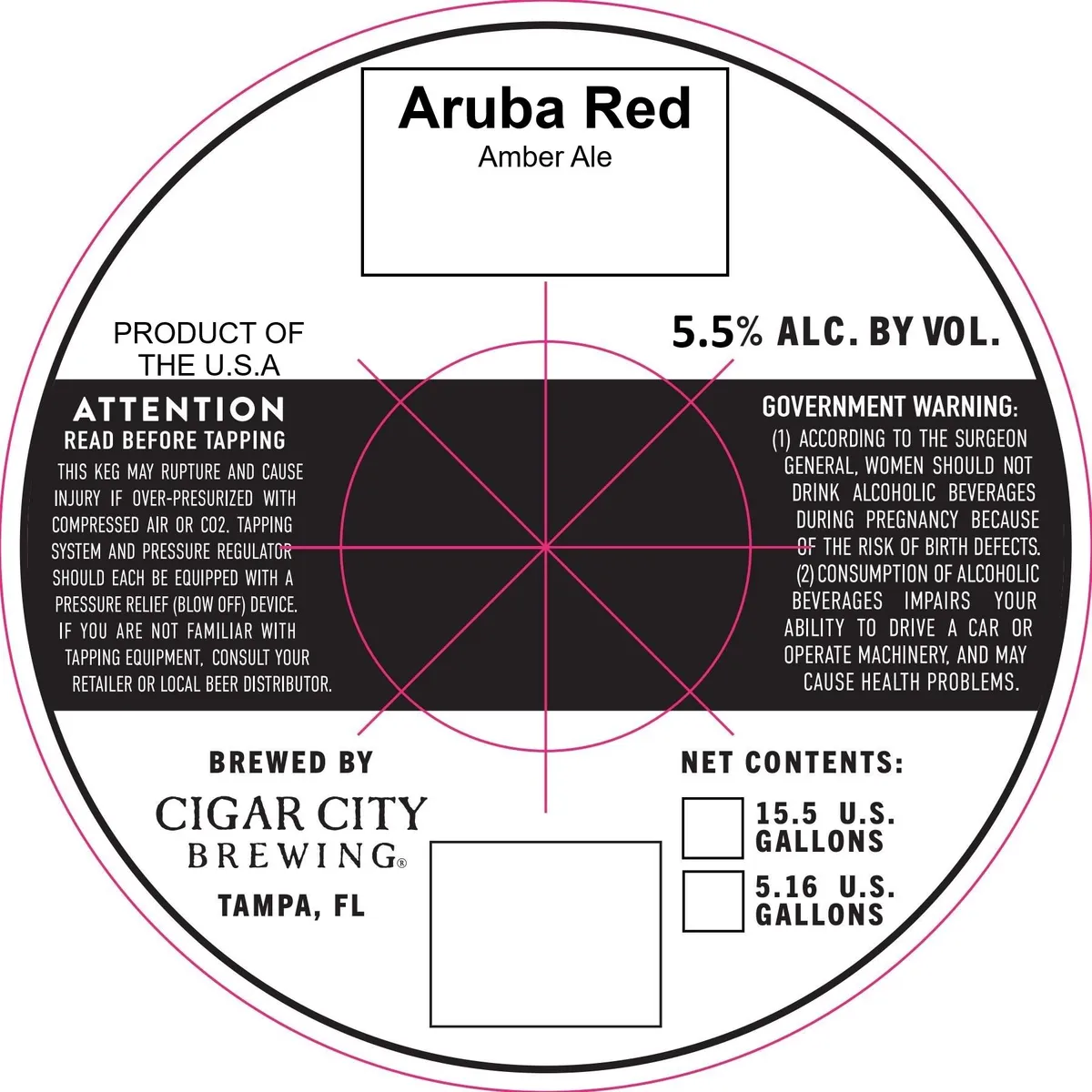 Aruba Red — full label as filed with TTB