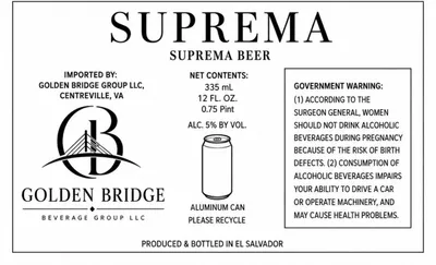 Suprema Beer label