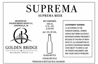 Suprema Beer label
