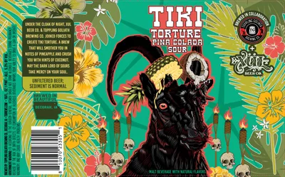 Tiki Torture Pina Colada Sour label