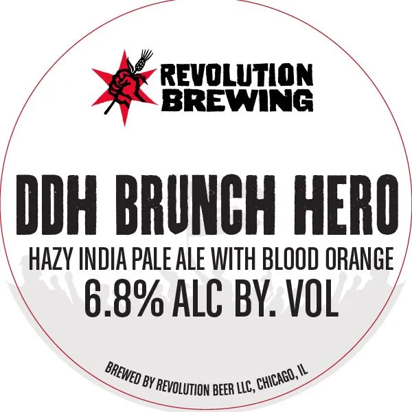 DDH Brunch Hero — full label as filed with TTB