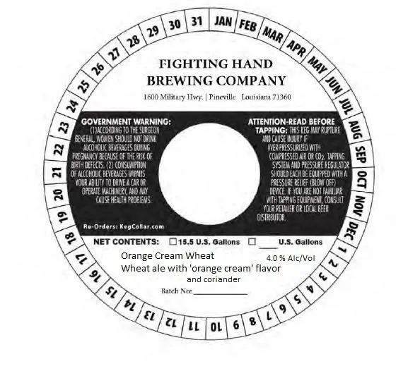 Orange Cream Wheat — full label as filed with TTB