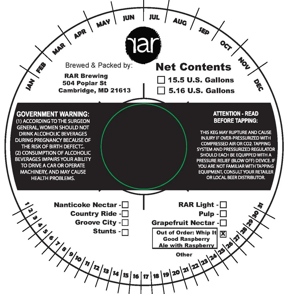 Out of Order: Whip It Good Raspberry — full label as filed with TTB