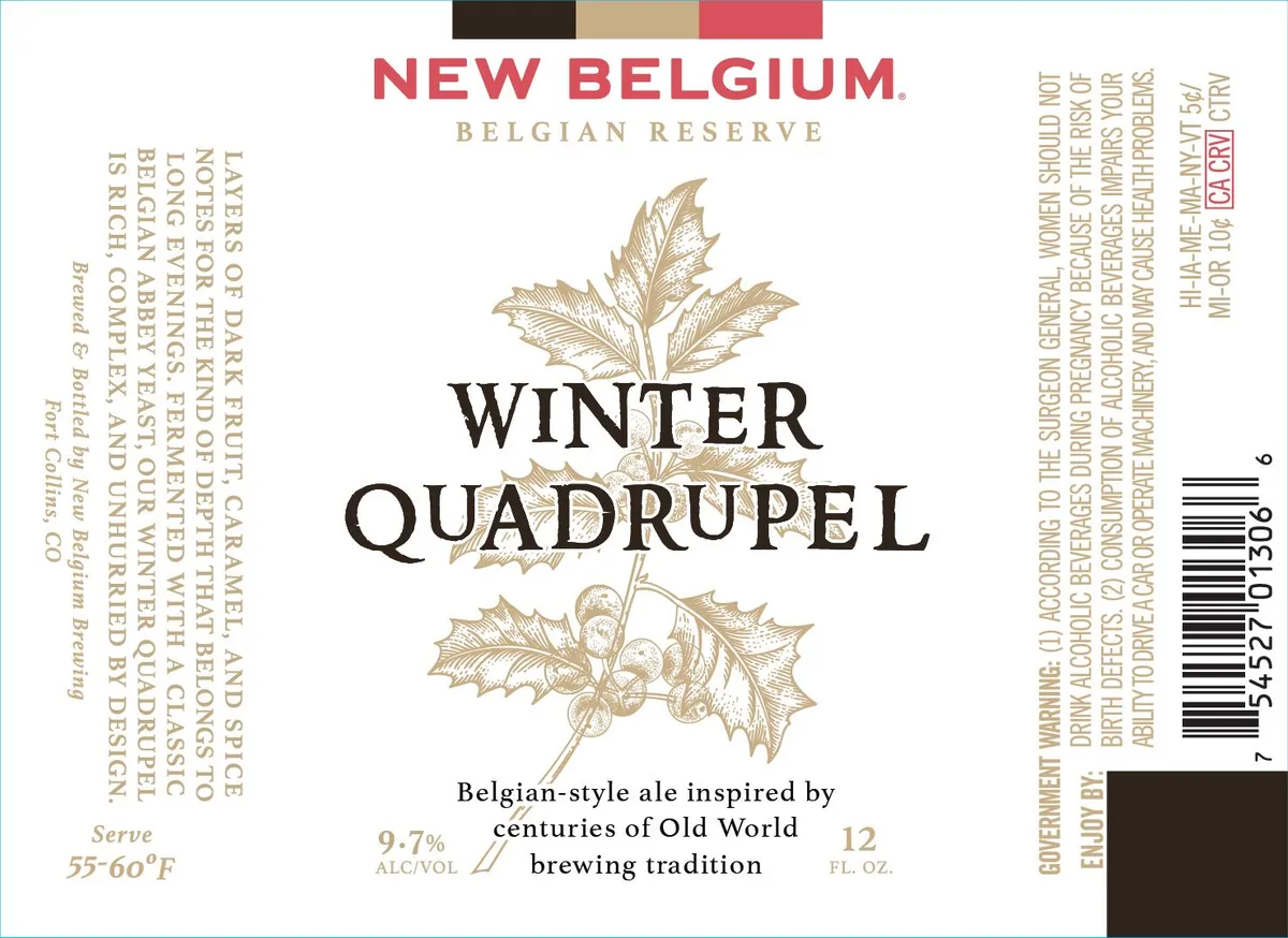 Winter Quadrupel — full label as filed with TTB