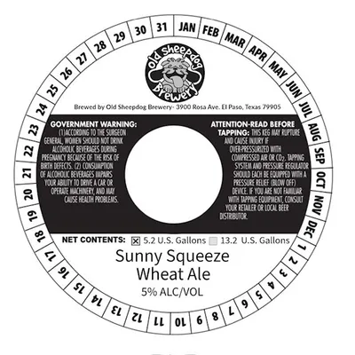 Sunny Squeeze label