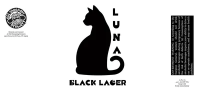 Luna Black Lager label