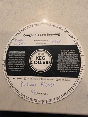 Paisano Pilsner label