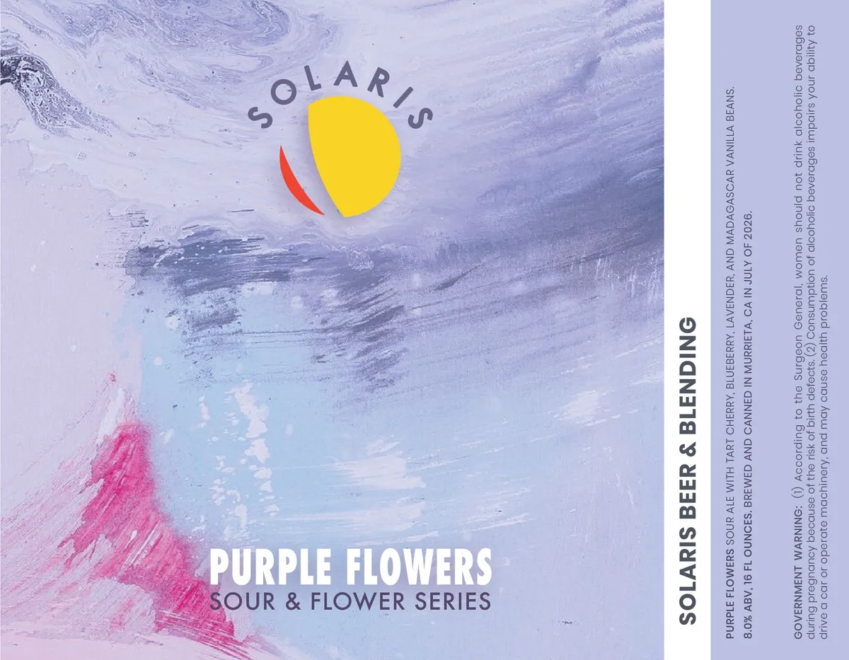 Purple Flowers label