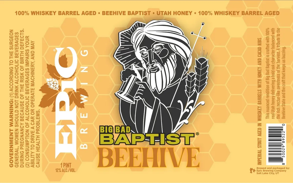 Big Bad Baptist Beehive — full label as filed with TTB