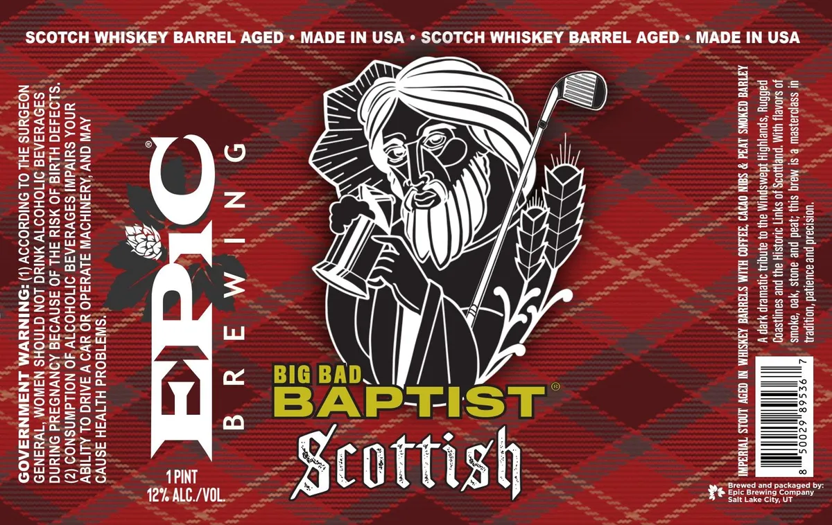 Big Bad Baptist Scottish — full label as filed with TTB