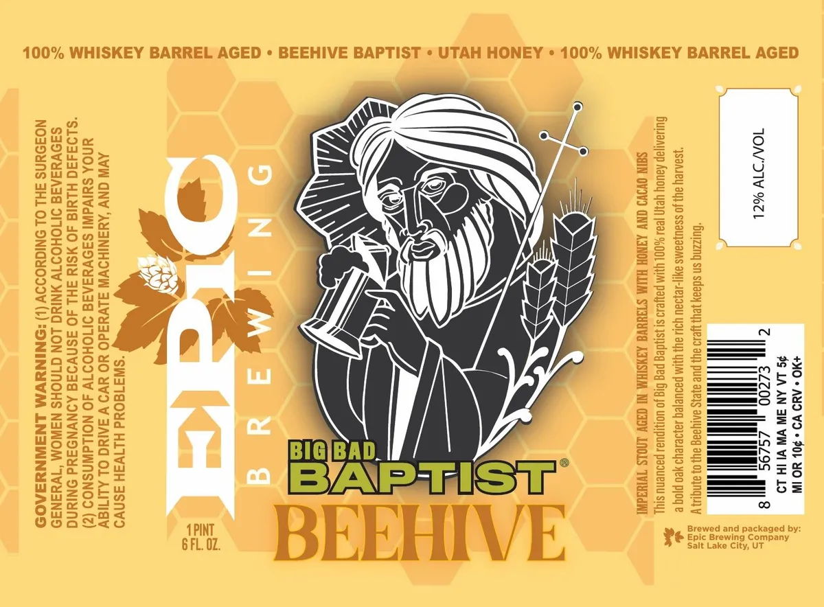 Big Bad Baptist Beehive — full label as filed with TTB
