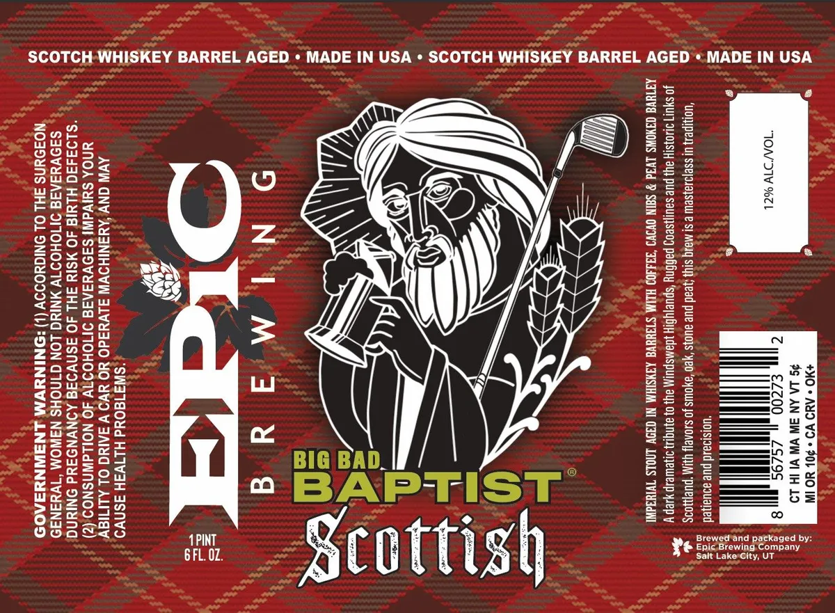Big Bad Baptist Scottish — full label as filed with TTB