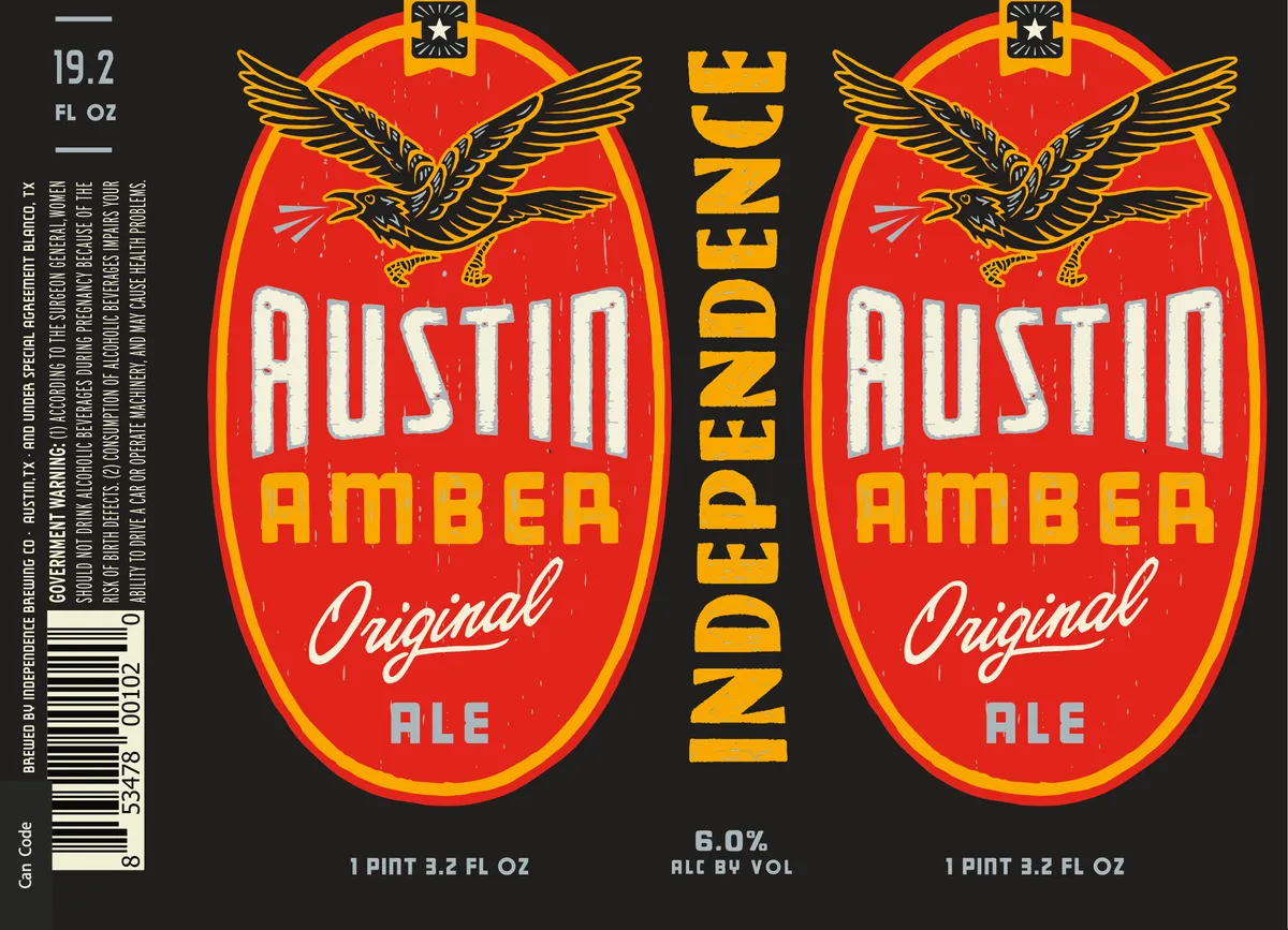 Austin Amber Original Ale — full label as filed with TTB