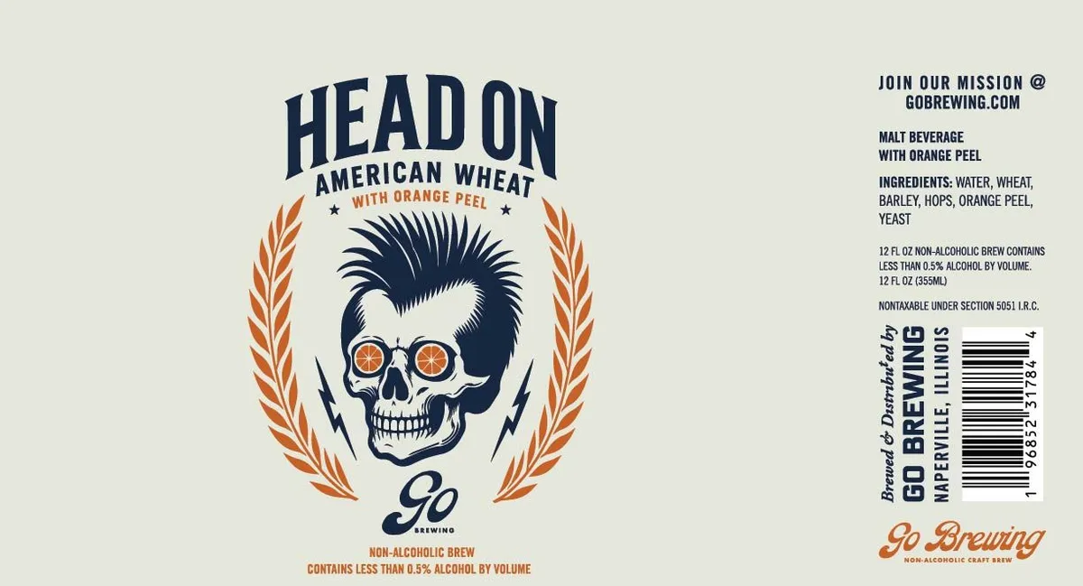 Head On American Wheat — full label as filed with TTB