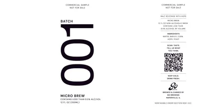 Batch 001 label