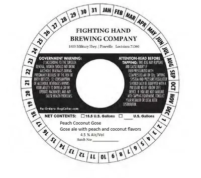 Peach Coconut Gose label