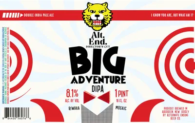 Big Adventure DIPA label