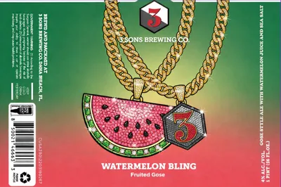 Watermelon Bling label