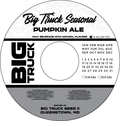 Big Truck Seasonal Pumpkin Ale label