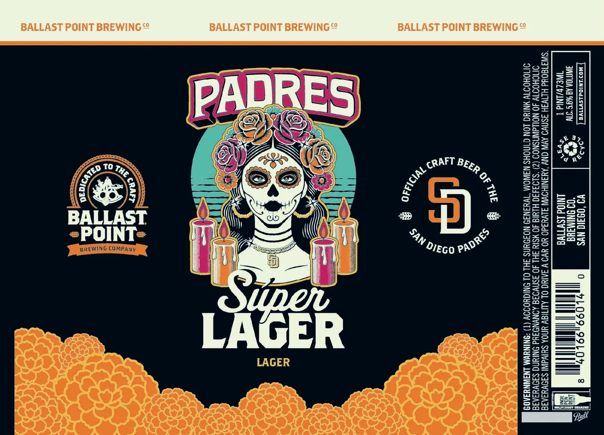 Padres Super Lager — full label as filed with TTB