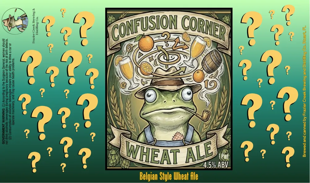 Confusion Corner Wheat Ale — full label as filed with TTB