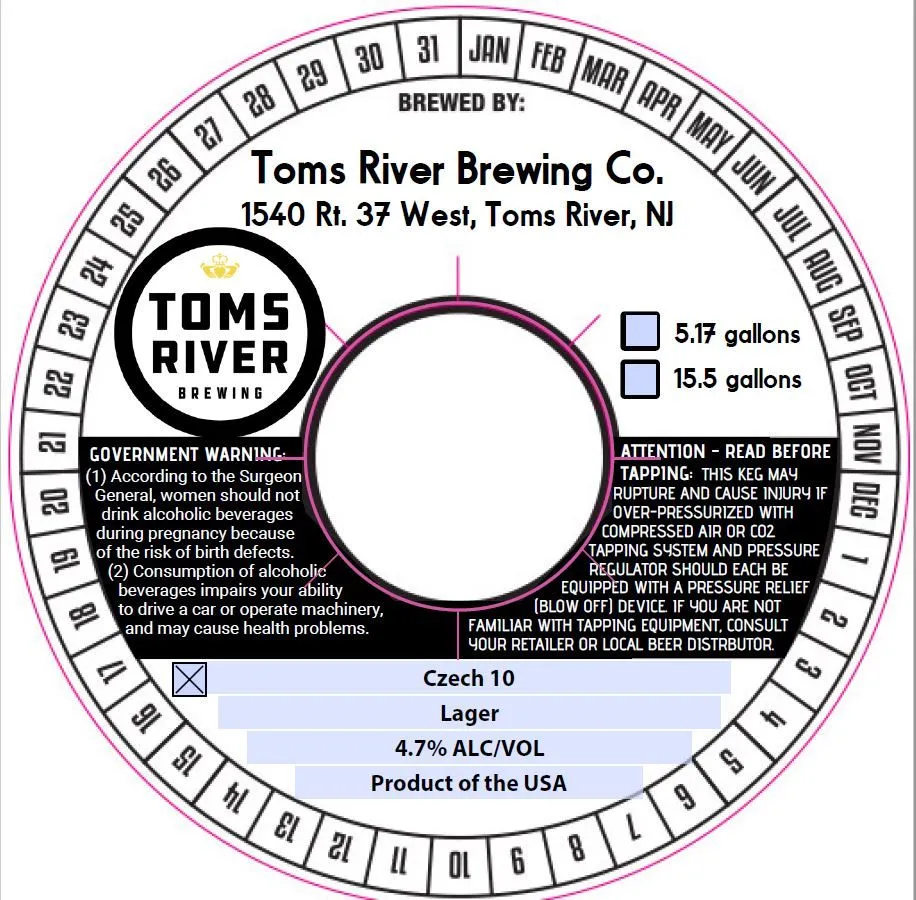 Czech 10 — full label as filed with TTB