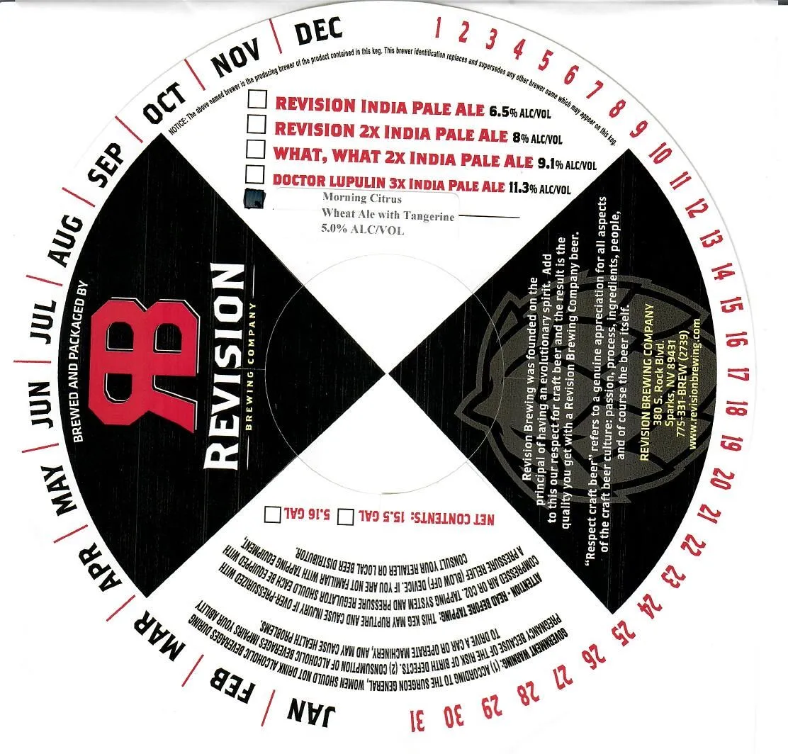 Morning Citrus — full label as filed with TTB