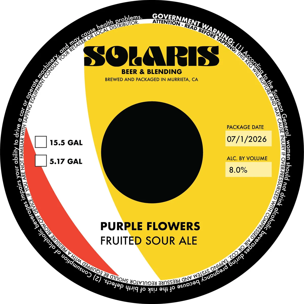 Purple Flowers — full label as filed with TTB